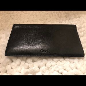 COACH check holder black